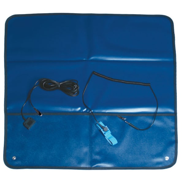Transforming Technologies 2'x2' Field Service kit, Blue, Male 10mm Snaps, Mat Only No Hardware FSM2424B-M - main